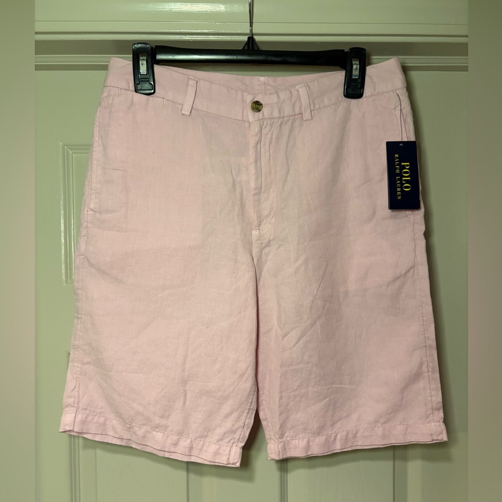 Polo Ralph Lauren Boys Straight Fit Linen Blend Shorts Classic Preppy Summer - Picture 4 of 8